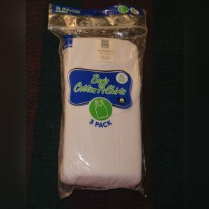 3 PACK BOYS SIZE XL 18-20 WHITE A SHIRTS.